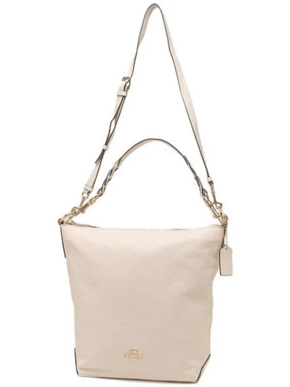 NWT Coach Leather Abby Duffle Bag - Chalk/Off-White